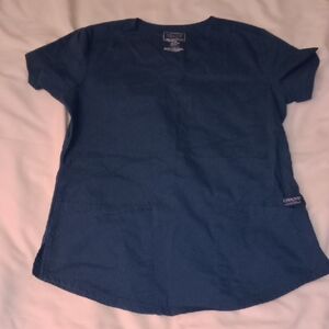 Cherokee Women's Navy Blue Short Sleeve Tee Good Condition